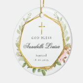Taufgoldkreuz Keramik Ornament (Links)