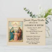 Taufheilige Familie Jesus Mary Joseph Einladung (Stehend Vorderseite)