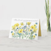 Taufjubiläum Psalmen Schrift Wildblumen Karte (Vorderseite)