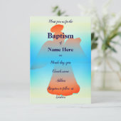 Taufkarte: Angel Silouehette Einladung (Stehend Vorderseite)