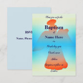 Taufkarte: Angel Silouehette Einladung (Vorne/Hinten)