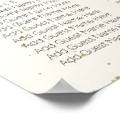 Taufkarte für Blumen Poster (Ecke)