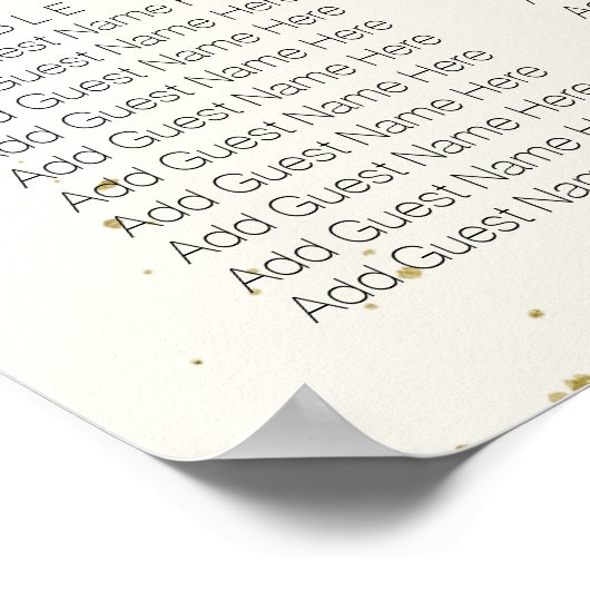 Taufkarte für Blumen Poster (Ecke)