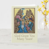 Taufkarte Karte (Gelbe Blume)