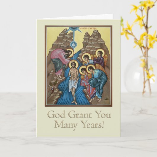 Taufkarte Karte (Gelbe Blume)