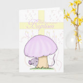 Taufkarte mit Kreuz und Maus Karte (Gelbe Blume)