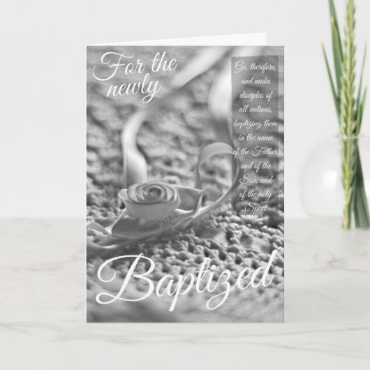 Taufkarte - Schrift Karte (Vorderseite)