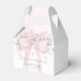 Taufkleid für Mädchen Floral Blush Rosa Schleife Geschenkschachtel
