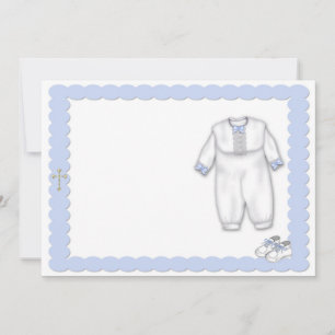 Taufkleidung Blau Einladung