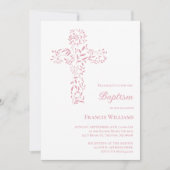 Taufkreuz Einladung (Vorderseite)