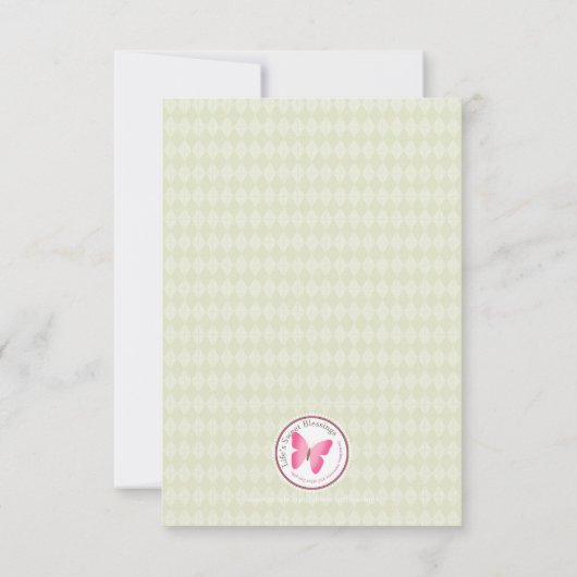 Tauflamm Einladung (Rückseite)