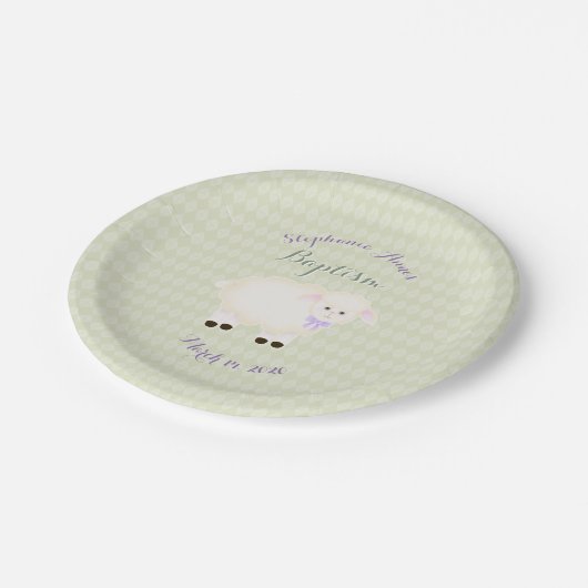 Tauflamm Pappteller (Schrägansicht)