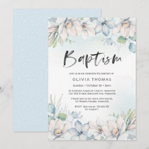 Tauflanung   Blauwinterfloralen Einladung