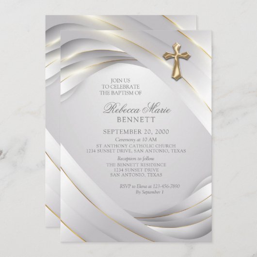 Tauflanung Einladung (Vorne/Hinten)