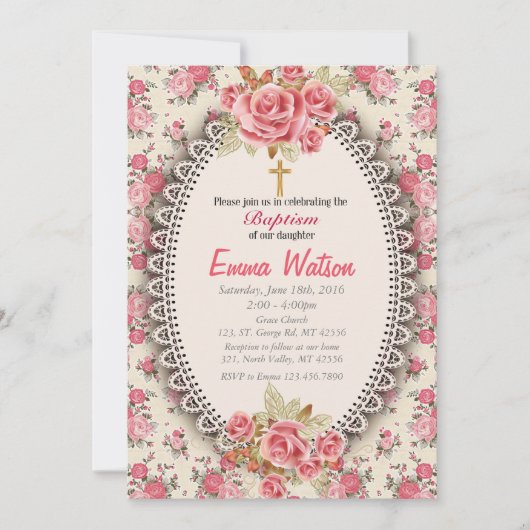 Tauflanung Einladung (Vorderseite)