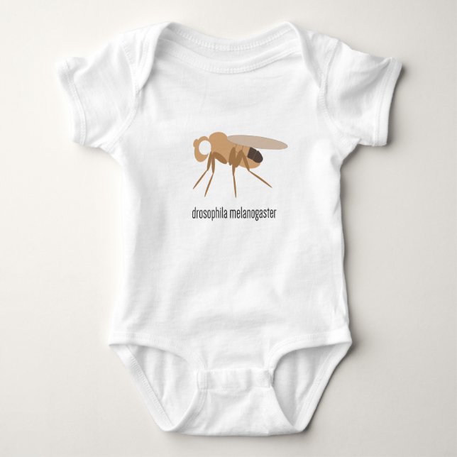 Taufliege-Baby-Bodysuit (weißes Auge) Baby Strampler (Vorderseite)
