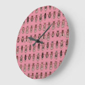 Taufliege-Frucht-Fliegen-Genetik - Mutanten - Rosa Große Wanduhr (Winkel)