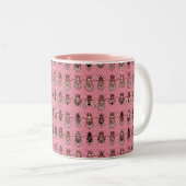 Taufliege-Frucht-Fliegen-Genetik - Mutanten - Rosa Zweifarbige Tasse (VorderseiteRechts)