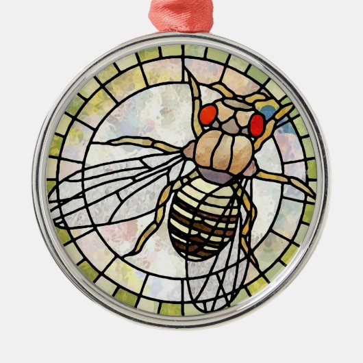 Taufliege Silbernes Ornament (Vorne)