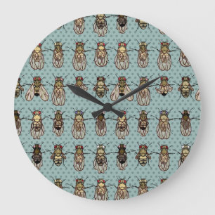 Taufliegemutanten Große Wanduhr