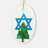 Taufmukah hanukkah Keramik Ornament (Links)