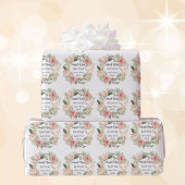 Taufname Datum Kreuztauben Frühlingsblumen Geschenkpapier