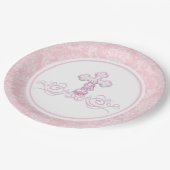 Taufpapier für Mädchen - Teller (Schrägansicht)