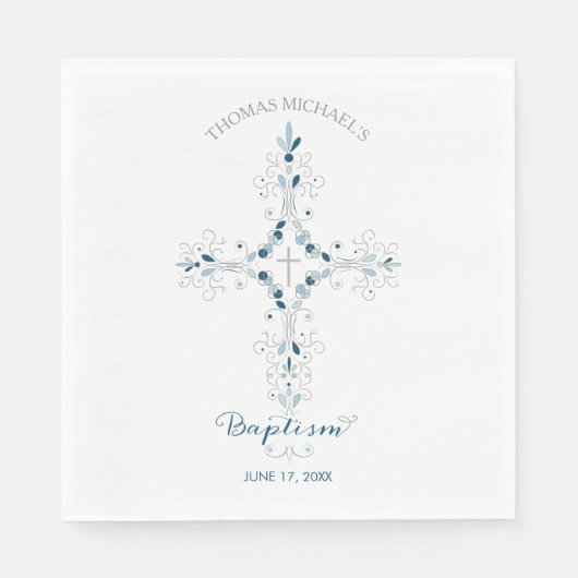 Taufpapier Napkins - Custom Party Napkin Design Serviette (Vorderseite)