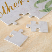 Taufpaten Antrag Laub Faux Gold Schrift Marmor Puzzle (Seite)
