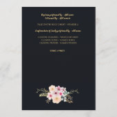 Taufprogramm - Blumenkreuz Blaues Gold Programm (Rückseite)