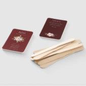 Taufprogramm-Fan - Blumenkreuz Burgund Fächer (Non-assembled)