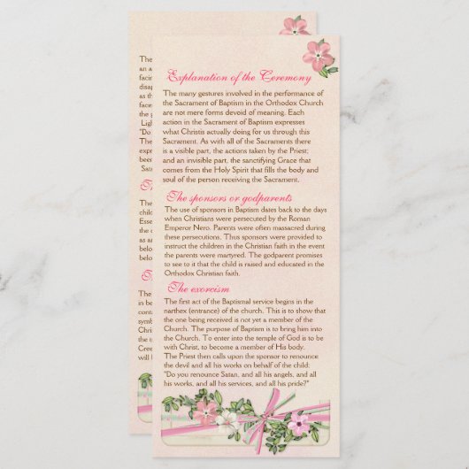 Taufprogramm für Blumen 2/5 (Vorne/Hinten)