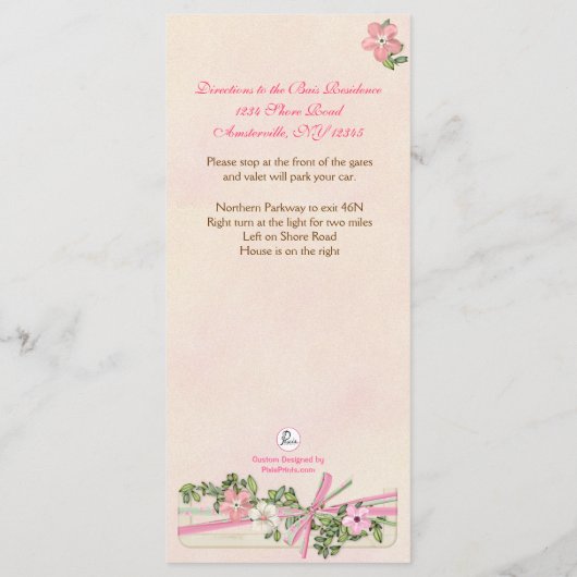 Taufprogramm für Blumen 5/5 Programm (Rückseite)