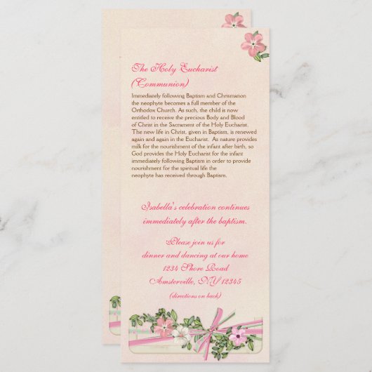 Taufprogramm für Blumen 5/5 Programm (Vorne/Hinten)