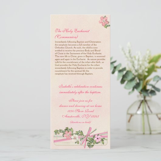 Taufprogramm für Blumen 5/5 Programm (Stehend Vorderseite)