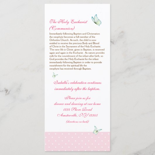 Taufprogramm für Tscherisch-Blossom 5/5 Programm (Vorderseite)