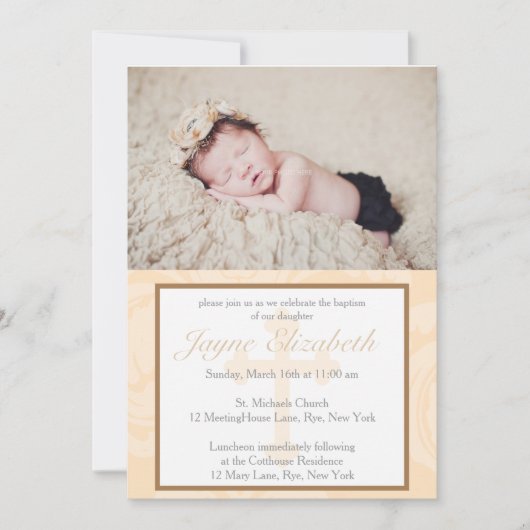 Taufsbotschaften - Einladung feiern - Rosa (Vorderseite)