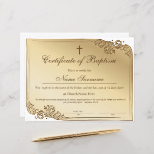 Taufschein, Baby Dedication