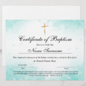 Taufschein, Baby Dedication (Vorne/Hinten)