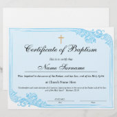 Taufschein, Baby Dedication (Vorne/Hinten)