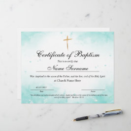 Taufschein, Baby Dedication