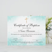 Taufschein, Baby Dedication (Stehend Vorderseite)