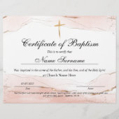 Taufschein, Baby Dedication (Vorderseite)