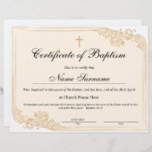 Taufschein, Baby Dedication (Vorne/Hinten)