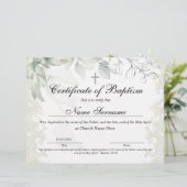 Taufschein, Baby Dedication (Stehend Vorderseite)