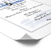 Taufschein für Baby - Junge Poster (Ecke)