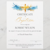 Taufschein, Weihnachtszeugnis (Vorderseite)