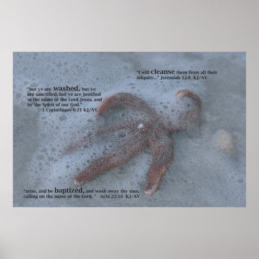 Taufschrift drucken poster (Vorne)