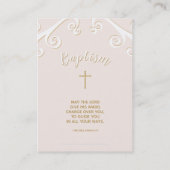 Taufschuhe in Rosa und Gold Visitenkarte (Rückseite)