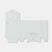 Taufscrolls in Pulverblau und Gold Geschenkschachtel (Ungefaltet)